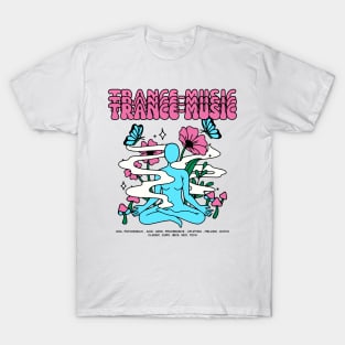 TRANCE  - Music Meditation (pink/black/blue) T-Shirt